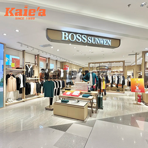 Herren bekleidung Displayst änder Holz Wand montage Displays Rack Whole Shop Anpassung und 3D-Innenansicht - Product Image 5