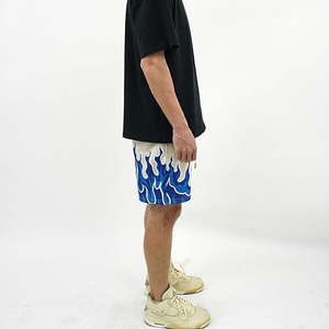 Shorts de basket-ball pour hommes - Entraînement décontracté, athlétique, tricoté, toile, devant uni, coton/polyester, séchage rapide, respirant, course à pied - Product Image 3