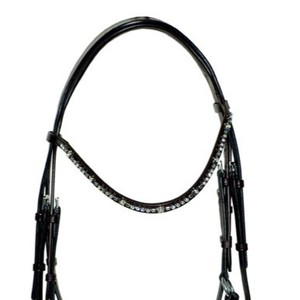 Brida de Alta Calidad para Caballo, con Diadema de Cristal, Almohadilla Central de Piel de Oveja Suave, Equipo Ecuestre, Brida de Cuero Personalizable - Product Image 4