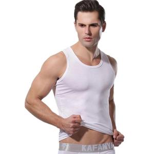 Chaleco de algodón de secado rápido personalizable para hombre, ropa de calle XL estilo, camiseta sin mangas con cuello redondo, camiseta sin mangas - Product Image 4