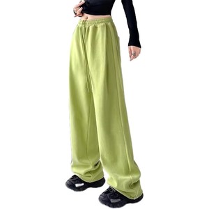 Pantalones informales cómodos de algodón para mujer, pantalones de pierna ancha de cintura alta personalizados a la moda para mujer, pantalones informales para mujer - Product Image 3