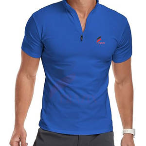 Camiseta Polo de algodón de talla grande para hombre, diseño único, nueva llegada, camisetas Polo de media cremallera, camisetas Polo de secado rápido para hombre - Product Image 2