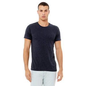 Airlume เสื้อยืดแขนสั้น CVC,แหวนปั่นผ้าฝ้าย52% โพลี32เดี่ยว48% ออนซ์สี Heather Navy Unisex - Product Image 1