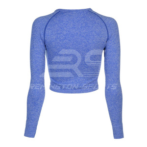 Gros haut court personnalisé T-shirt femme respirant noir Crop Top | 2024 haut court pour femmes de haute qualité - Product Image 2