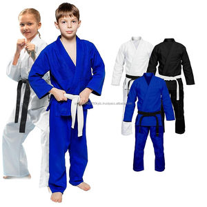 100% Cotton Perl Weave 450GSM BJJ Gi with Orange Stitch Jiu Jitsu Kimono Martial Arts Uniform for Judo Jiu Jitsu with Front Logo - Product Image 1