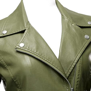 Veste en cuir véritable pour femmes, tenue décontractée, taille adulte, vestes en cuir de meilleure qualité, fabrication en gros - Product Image 4
