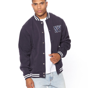 Best Quality Long Sleeves College <b>Baseball</b> Varsity <b>Jacket</b> <b>Men</b> Plus Size Breathable Canvas Stand Front Wholesale Customized - Product Image 6