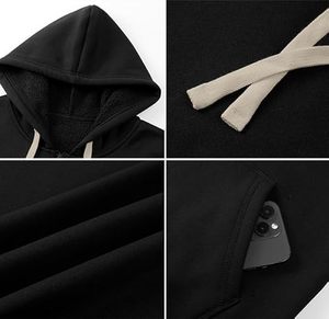 JMIERR Sudaderas con capucha de lana con cremallera completa para hombre Sudaderas con capucha y cordón Sudaderas con capucha Camisas informales de manga larga - Product Image 4