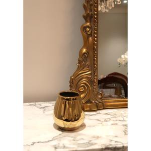 Vase en métal de design unique Décor de table ornemental de luxe Pièce d'accent moderne élégante pour bureau à domicile et salon - Product Image 2