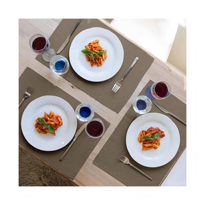100% coton noir couleur côtelé écologique napperons pour cuisine décoration de la maison réutilisable durable de haute qualité - Product Image 5