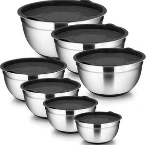 ชามผสมสแตนเลสแบบซ้อนเพื่อการจัดเก็บที่ประหยัดพื้นที่เหมาะอย่างยิ่งสำหรับการเตรียมอบทำอาหารกลางแจ้ง-ทำความสะอาดง่าย - Product Image 2