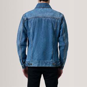 เสื้อแจ็คเก็ตยีนส์สีน้ำเงิน Conard แบบ Trucker ตกแต่งด้วยกระดุม - Product Image 4