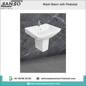 Increíble calidad Diseño moderno Forma ovalada Pedestal Fregadero Cerámica 20L Capacidad 5 años de garantía - Product Image 2