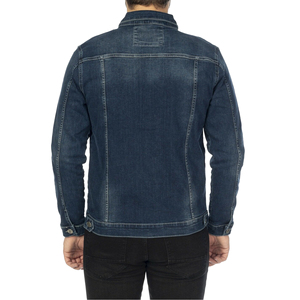 Veste en jean pour hommes sur mesure Veste en jean simple d'hiver bleue en coton pour hommes Veste de rue principale pour homme - Product Image 6