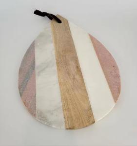 Planche à découper Meilleur sponsor Vente chaude Nature Planche à fromage en marbre avec bois pour servir des aliments - Product Image 6