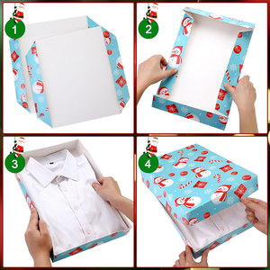 Coffrets cadeaux de vacances Emballage de qualité supérieure pour cadeaux de mariage et d'anniversaire Flocon de neige Grands coffrets cadeaux polyvalents Boîte supérieure et inférieure - Product Image 3