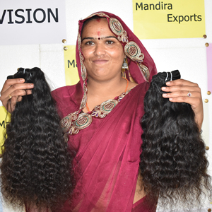 Mèches indiennes naturelles 100% cheveux bouclés, vendeurs vierges indiens, tissage non traité, vendeurs d'extensions de cheveux humains bon marché - Product Image 4