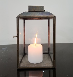 Linterna con soporte de metal de primera calidad, decoración navideña para interiores y exteriores con vela de Pilar puro para decoración del hogar, novedad - Product Image 4