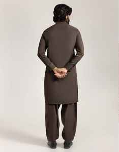 Nouveau 2025 Shalwar Kameez pour mariage couleur unique porter de beaux costumes de créateur Kurta Shalwar Designs pour hommes - Product Image 6