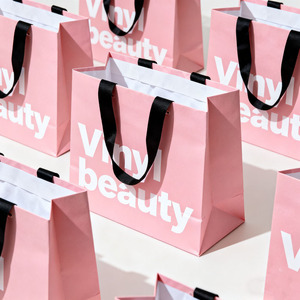 Custom Printed Luxury Black <b>Pink</b> Paper Bags With Handles Boutique <b>Perfume</b> Jewelry Packaging - Product Image 5