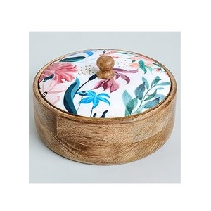 Boîte à chapati en bois pour hôtel, maison, vaisselle, fournisseur en gros, 100% bois de qualité supérieure, boîte à chapati imprimée, prix raisonnable - Product Image 1