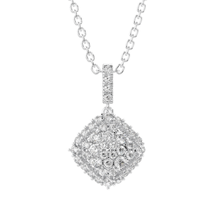 Haute qualité 925 argent Sterling Style Vintage pendentif colliers pour femmes en forme de carré or CZ Zircon pendentifs fins breloques - Product Image 2