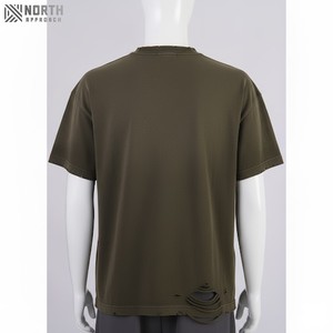 T-shirt pour homme vintage à logo personnalisé, délavé à l'acide, lourd, 100% coton, sans manches, séchage rapide, respirant, surdimensionné - Product Image 3