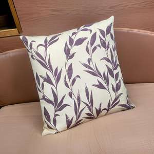 Taies d'oreiller et de coussin carrées en coton multicolore de qualité supérieure imprimées de feuilles cassées pures pour la décoration intérieure hôtels et jardins - Product Image 6