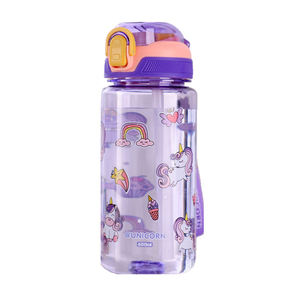 Botella de Agua de Plástico de Grado Alimenticio con Estampado de Dibujos Animados para Niños, Libre de BPA, 600 ml, Portátil, Duradera, Taza de Agua Escolar para Niños, Venta al por Mayor - Product Image 2
