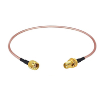 Câble coaxial RF en cuivre pur SMA vers BNC RG316 50ohm PVC LSZH veste rose noir pour la communication