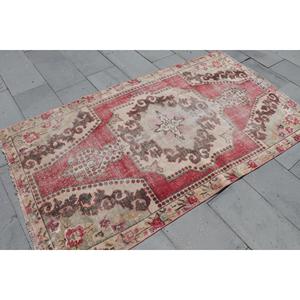 พรมวินเทจ 3.8x6.9 ฟุต (117x210 ซม.) สีแดง พรมโมร็อกโกตุรกี - Product Image 4