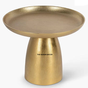 <b>Metal</b> <b>Side</b> <b>Table</b> Gold and <b>Black</b> Plated <b>Side</b> Coffee <b>Table</b> Greatest Quality Round Shape <b>Metal</b> Indoor <b>Side</b> <b>Table</b> for Furniture - Product Image 2