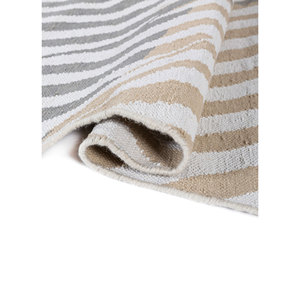 Tapis en laine tissés à la main de luxe, couleur ivoire, à motifs ovales ADWP-13087, doux et lavables, pour la décoration intérieure, la salle à manger, l'extérieur et la cuisine - Product Image 2