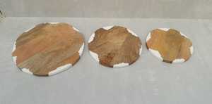 BLEND Quality <b>Epoxy</b> Resin And Wooden Coasters Set of 4 With Holder Decorative Square Round <b>Epoxy</b> Wood Resin Coaster - Product Image 6