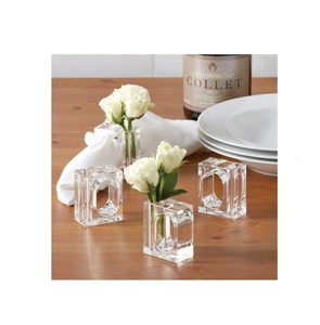 ขายส่งแหวนผ้าเช็ดปากอะคริลิคทรงสี่เหลี่ยมสําหรับงานแต่งงานรูปทรงสี่เหลี่ยมและชิ้นส่วนการออกแบบที่ไม่ซ้ํากันที่ดีที่สุดพร้อมแหวนผ้าเช็ดปากตกแต่ง - Product Image 6