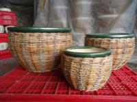 Pot Bunga Gantung Ramah Lingkungan Terbuat dari Anyaman Eceng Gondok dan Rumput Laut Keramik, Kapasitas Dapat Disesuaikan, Best Seller