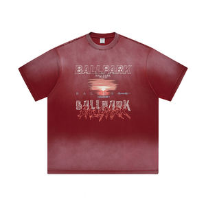 เสื้อผ้าสตรีทแวร์ทรงบ็อกซี่สำหรับผู้ชาย คุณภาพสูง ผ้าฝ้ายออร์แกนิค 100% หนัก 220 กรัม ซักแล้วแห้งเร็ว พิมพ์ลาย DTG สีพื้น สไตล์ฮิปฮอป สำหรับฤดูร้อน - Product Image 1