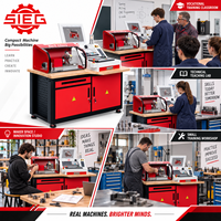 Mini centre d'usinage CNC, système de tour-fraiseuse d'entraînement à commande numérique par PC 3 axes, ATC 4 postes, machine compacte ER11