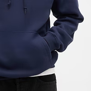 Sweat à capuche pour homme, coupe décontractée, couleur unie, design basique avec poches kangourou et logo personnalisable, vêtements décontractés, design avec capuche, 2026 - Product Image 4