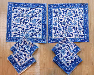 Dessous de verre à thé matelassé en coton en tissu imprimé bloc durable et durable avec bord passepoil, marmites à boissons chaudes, tapis, accessoires de table - Product Image 5