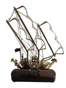 Handcrafted Metal Sailing Ship Decorative <b>Boat</b> Model for Nautical Home Office Decor and <b>Gifting</b> Purpose - Product Image 4