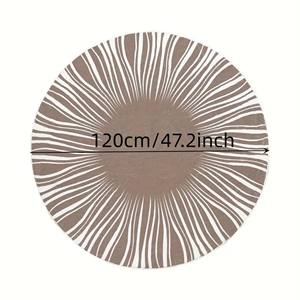 Alfombra de lana con mechones a mano personalizada alfombra abstracta redonda geométrica moderna alfombra hecha a mano de diseñador para sala de estar dormitorio hogar - Product Image 6