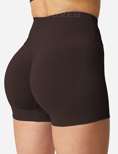 Women's High Waist Seamless Yoga Shorts Solid <b>Pattern</b> Recycled Spandex/Nylon Gym Fitness <b>Leggings</b> with Elastic Waist Closure - Product Image 1