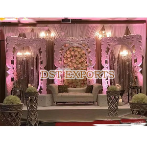 Paneles de marco de fibra 3D blancos para boda asiática, marco de fibra occidental moderno de boda, paneles 3D para eventos de boda de lujo de Toronto, decoración de escenario - Product Image 3