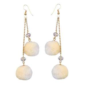 Jeweljunk 1310929 pendientes de hilo chapados en oro blanco joyería de moda para mujer - Product Image 1