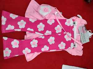 ชุดเสื้อผ้า2ชิ้นสำหรับเด็กผู้หญิงวัยหัดเดินชุดเสื้อคลุมและเลกกิ้งแบบกำหนดเองสำหรับฤดูร้อน - Product Image 2