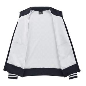 Conjunto de chándal para correr para hombre, con cremallera completa, transpirable, ligero, diseño a cuadros, cintura elástica - Product Image 4