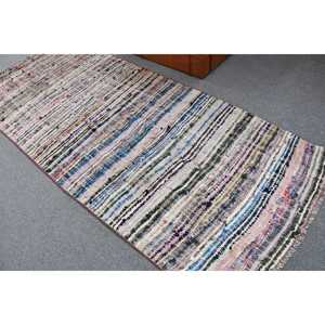พรมคิลิมวินเทจขนาด 4x9.7 ฟุต สีดำขอบดำ ทำจากขนสัตว์แบบตุรกี - Product Image 4