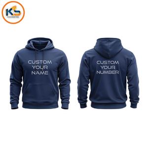 Custom Printed Winter Men's Fleece <b>Hoodies</b> | 100% Cotton Pullover Sweatshirts Name/Number Eco-Friendly Breathable Streetwear - Product Image 2