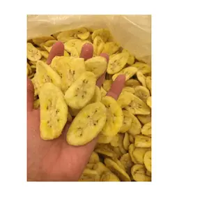 Chip pisang renyah Vietnam dengan harga termurah/jumlah besar pisang buah organik Chip pisang kering beku